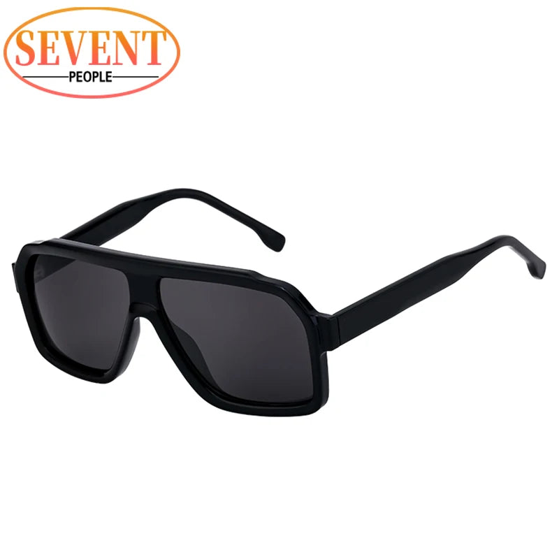 Classic Oversized Square Sunglasses Men 2026 Luxury Brand Trendy Metal Big Frame Goggles Eyewear Stylish Sun Glasses For Ladies
