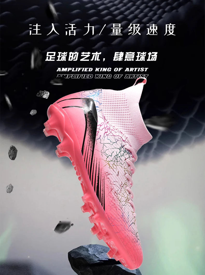 Men Professional Football Shoes Society Cleats Soccer Shoes Original Indoor Football Field Boots Grass Training TF/FG Sneaker