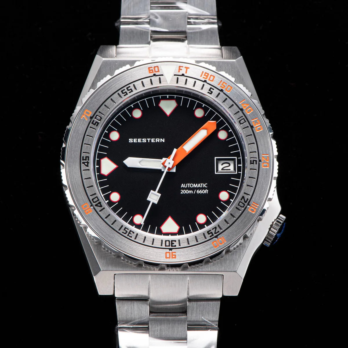 SEESTERN SUB600T V3 Mens Watch Automatic Diving Sapphire Wristwatch NH35 Movement Ceramic Bezel Luminous Date Jubilee Waterproof