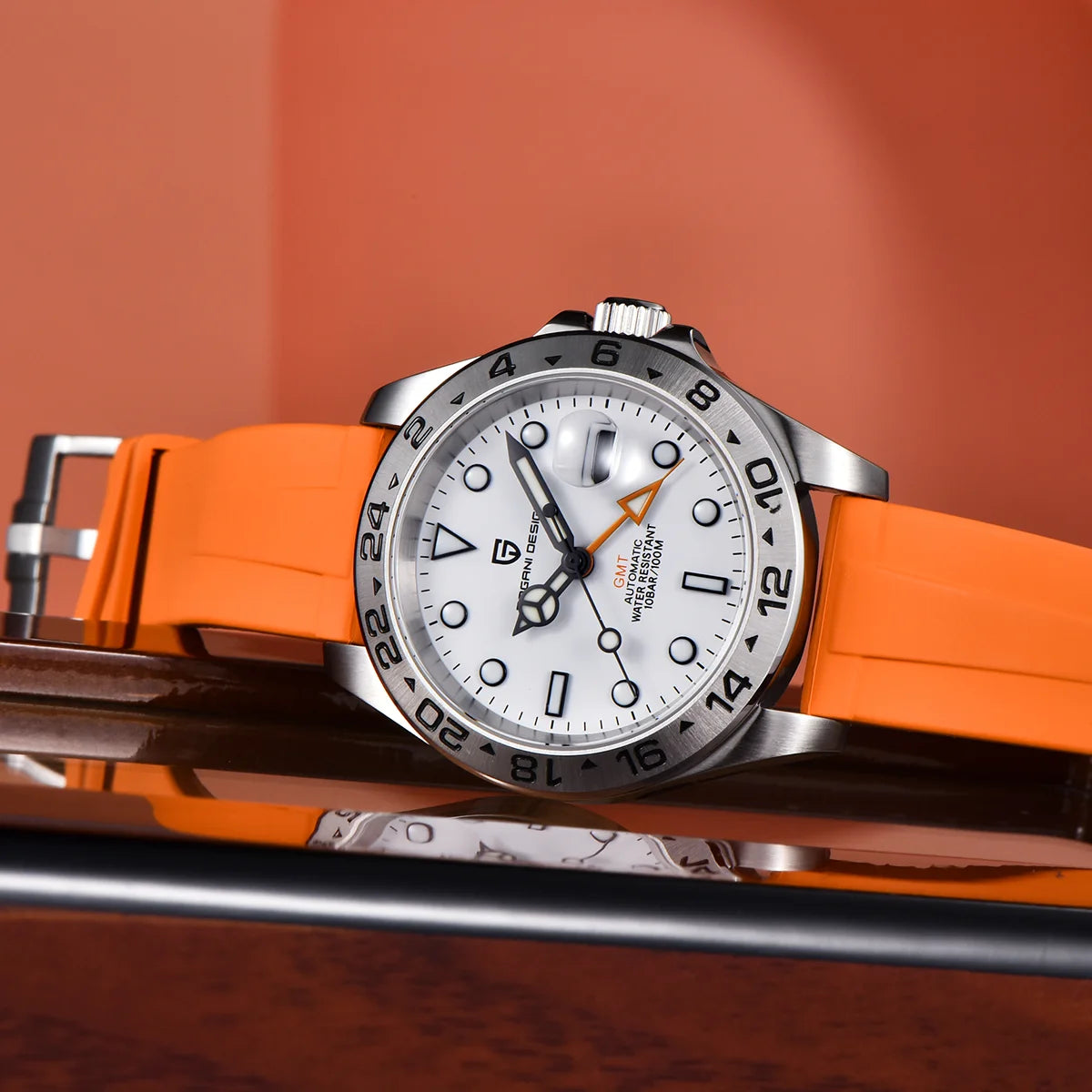 Pagani Design 2026 New Men's Diver Watch 42mm Sapphire Automatic Mechanical GMT Watch 100m Waterproof PD1682