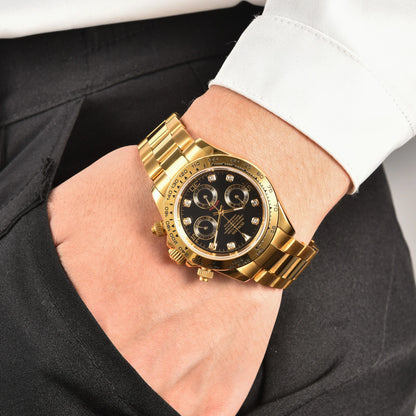 Luxury VK63 Watches gold 39mm quartz Chronograph Business Watch Men's VK63 Sport Sapphire Glass Gem dial Ceramic bezel inser