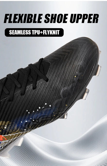 New Men Football Boots Cleats Training Shoes Soccer Shoes Non-Slip Match Ultralight Soccer FG Long Spikes Outdoor Drop Shipping