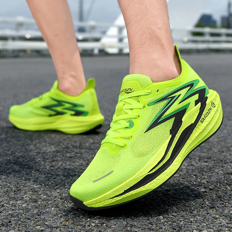 NEW Running Shoes Carbon Board Marathon Men Sports Breathable Lightweight Women's Comfortable Athletic Nonskid Sneakers Casual