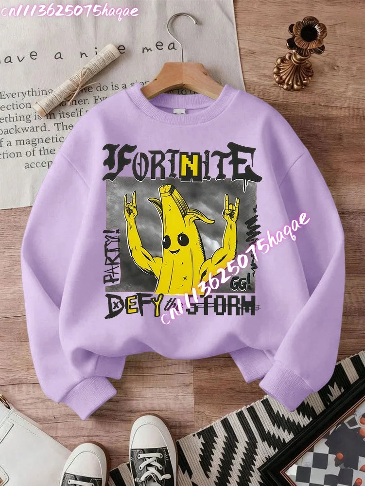 New Fortnites Kids Sweatshirts Cartoon Game Character Printed Hoodie Autumn Casuals Children Tops Winter Baby Boys Clothing