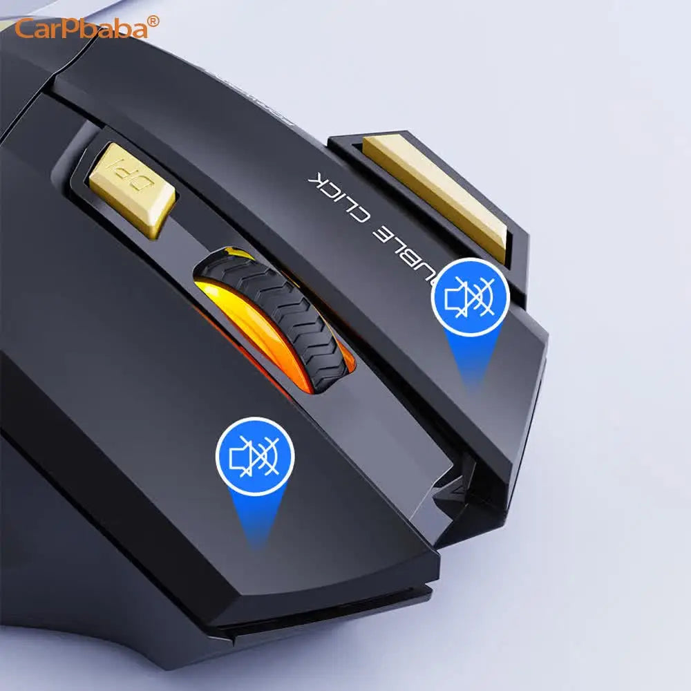 Brezžična miška Bluetooth, polnilna računalniška miška za gamerje, ergonomska gaming miška z RGB osvetlitvijo in tihim delovanjem za PC