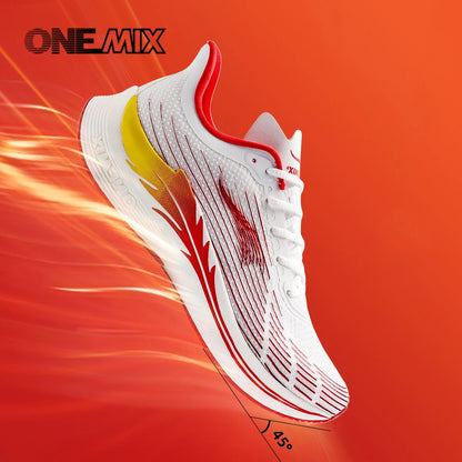 Onemix New Men's Marathon Running Shoes for Women, Breathable Lightweight Sneakers, Lace-Up Athletic Shoes, Comfortable, Light, and Soft