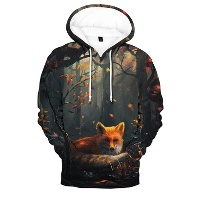 Sudaderas con capucha y sudaderas casuales con estampado 3D de zorro, cómodas y originales, estilo hip hop popular, para hombre/mujer y adulto/niño