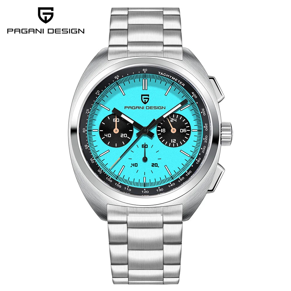 Relógio masculino de quartzo Pagani Design 2026 Fashion, marca de topo de luxo, safira, cronógrafo masculino VK63 em aço, de mergulho