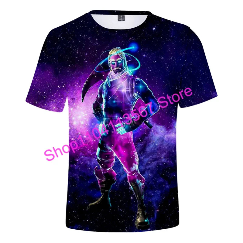 Christmas 3D T-shirt Zero Triggerfish Fortnite T-Shirt, Competitive Game Streetwear for Kids, Boys and Girls, Harajuku Teen Tees