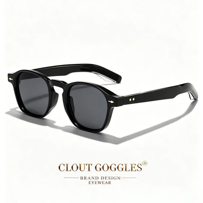 CLOUT GOGGLES Fashion Personality Rivet Sunglasses Women Men Square Frame Outdoor Travel Ultraviolet Protection Sun Glasses