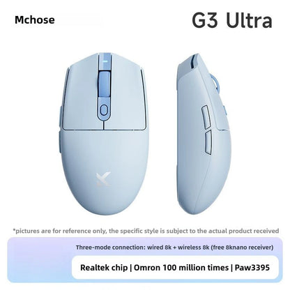 Mouse wireless MCHOSE G3 V2 PRO Bluetooth Tri Mode, ergonomic, ușor, pentru laptop, birou, gaming și accesorii pentru computer