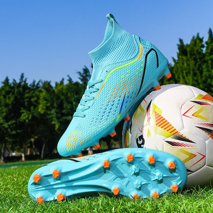 Men's Outdoor Football Boots FG/TF Professional Training Soccer Shoes Cleats Turf Futsal Match Grass Unisex Non-Slip Breathable