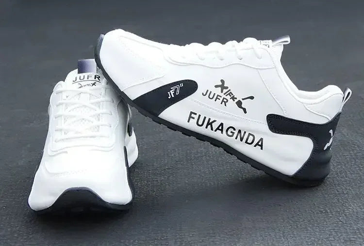 Sneakers da uomo in pelle PU impermeabili, scarpe sportive casual, scarpe da tennis leggere, traspiranti, piatte e antiscivolo, Zapatillas Hombre