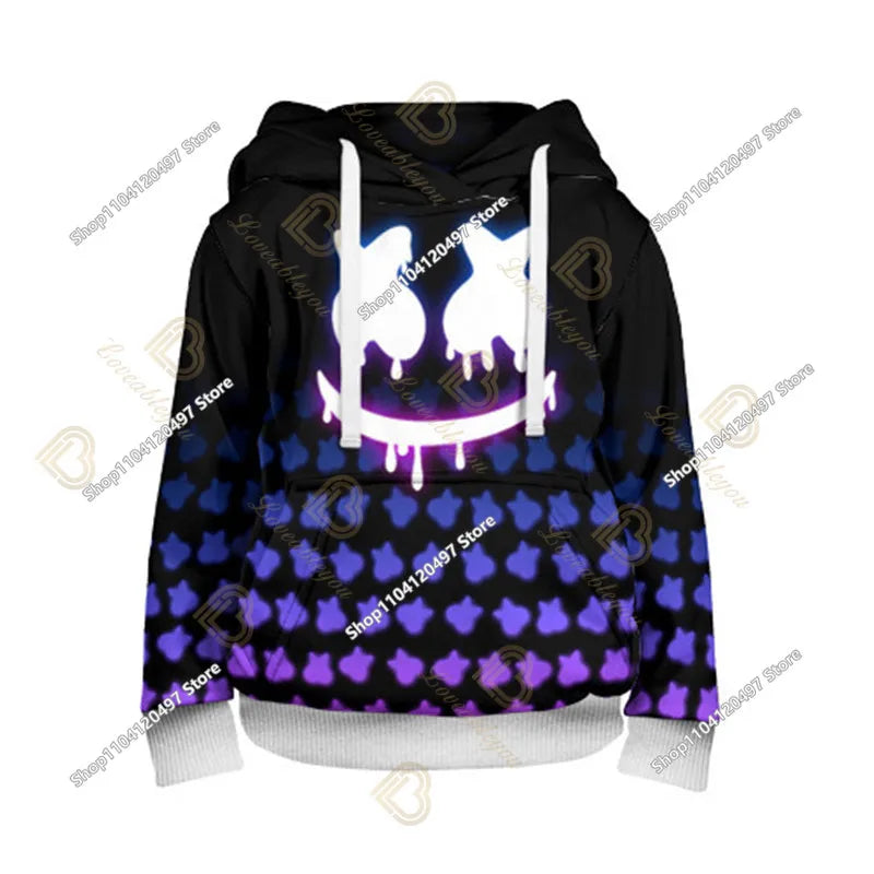 Sweatshirt com Capuz Battle Royale para Crianças, Fortnite, Meninos e Meninas, Estampado com Desenhos Animados, Pullover Infantil, Streetwear Harajuku, Primavera/Inverno
