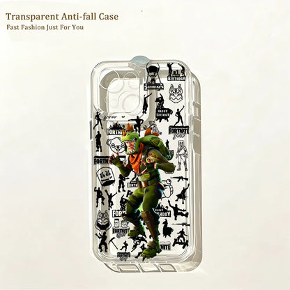 Hot Game F-Fortnites Phone Case for IPhone 17e 17 16 16e 15 14 13 12 11 Mini Pro Max X XR XSMax 7 8 Air Plus Clear Back Cover