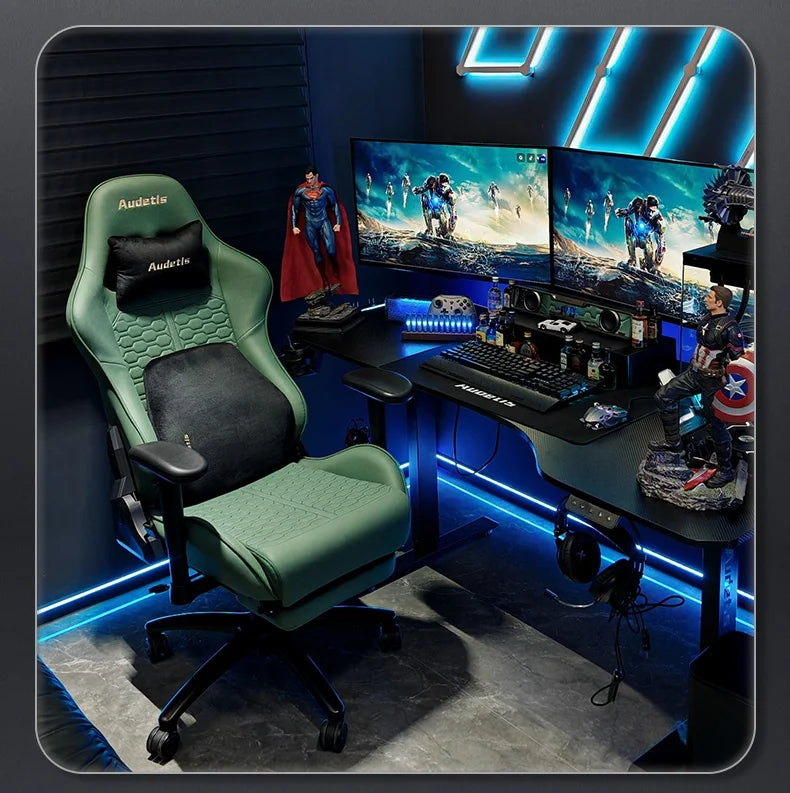 Office Ergonomic Gaming Chair Computer Desk Chair with Armrests, Comfortable Ergonomic Gaming Chair for Home Office, Bedroom & Gaming Room, Technology Fabric Executive Chair