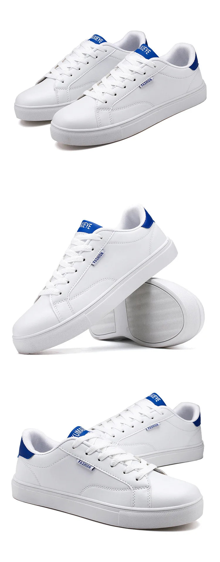 Men's Casual Skateboarding Shoes White Outdoor Leisure Sneakers Breathable Walking Shoes Flat Shoes Chaussure Homme 39-48