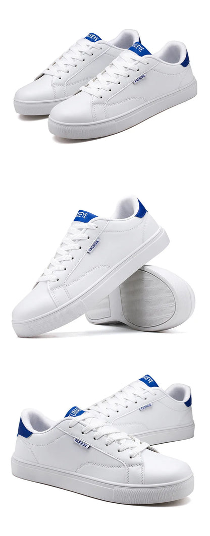 Men's Casual Skateboarding Shoes White Outdoor Leisure Sneakers Breathable Walking Shoes Flat Shoes Chaussure Homme 39-48
