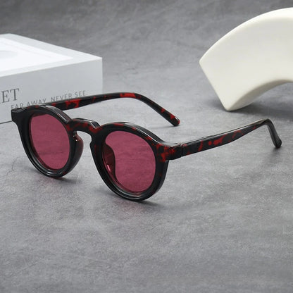 New Retro Round Small Frame Sunglasses Personalized High-end Men's and Women's Glasses Fashion Trend UV Resistant Sunglasses