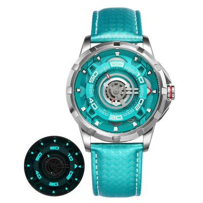 BERNY Automatic Skeleton Watch For Men 3D Dial 5ATM Luminous Sapphire 316L Steel MIYOTA 82S0 Mechanical Top Luxury Men's Watches