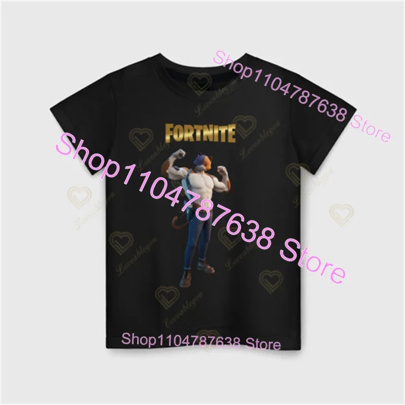 T-shirt Peely Fortnite girocollo estiva a maniche corte, top streetwear Battle Royale per abbigliamento casual
