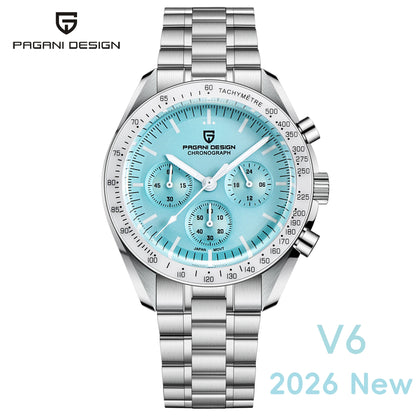 2026 New PAGANI DESIGN Mens Watches Panda Moon Watch Luxury Quartz Watch For Men Automatic Date Sport Chronograph Wristwatch Men