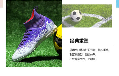 Teenage Adult Football Shoes New Fashion Large Size Sneakers Outdoor Professional Competition Training Football Footwear 31-48