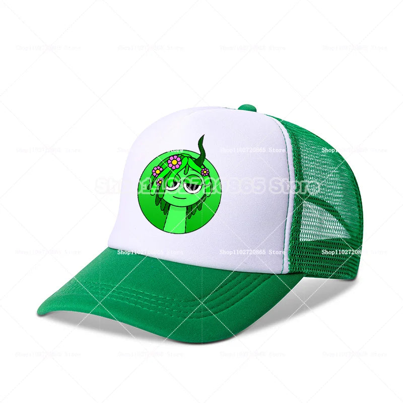 Sprunkis baseball sapka – egyszerű, divatos, sportos, alkalmi fejfedő – népszerű játék, anime-figurás sapkák – nyári napvédő sapka – születésnapi ajándék
