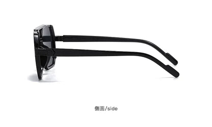 Trendy Women Luxury Polygonal Sunglasses Double Beam Men Metal Sunglass Outdoor Driving Shade Unisex