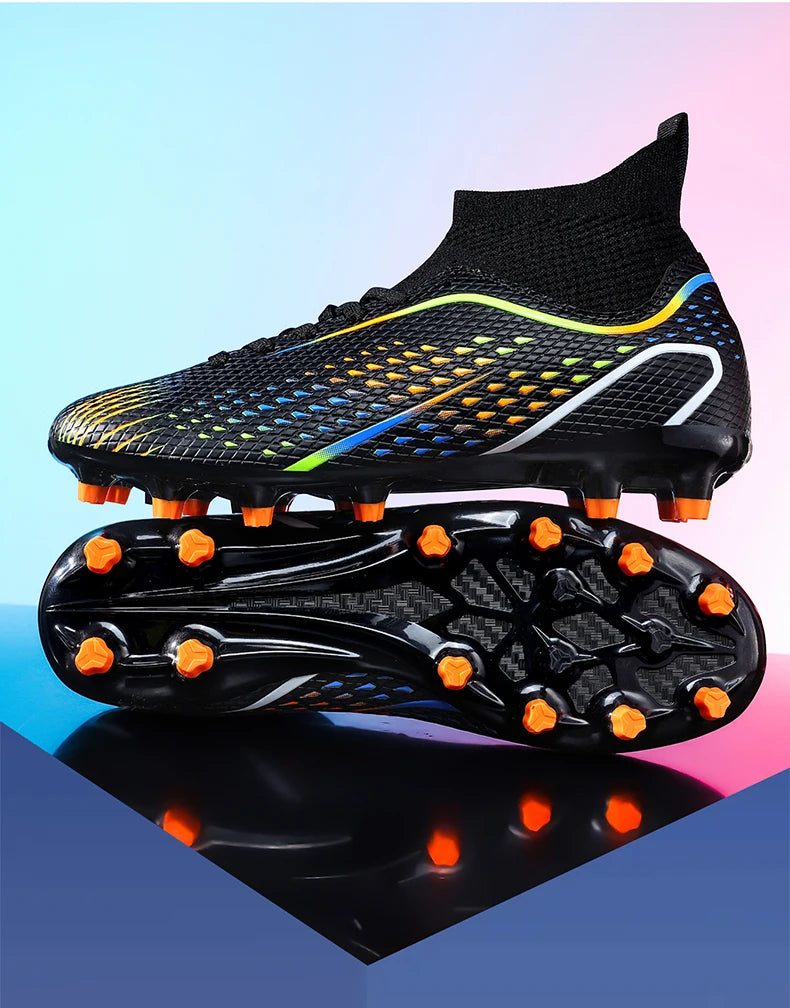 Men's Outdoor Football Boots FG/TF Professional Training Soccer Shoes Cleats Turf Futsal Match Grass Unisex Non-Slip Breathable