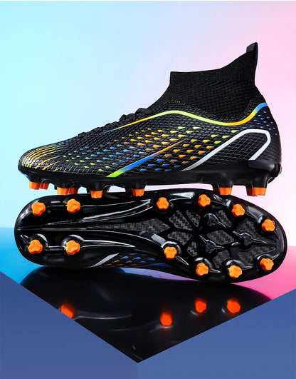 Men's Outdoor Football Boots FG/TF Professional Training Soccer Shoes Cleats Turf Futsal Match Grass Unisex Non-Slip Breathable
