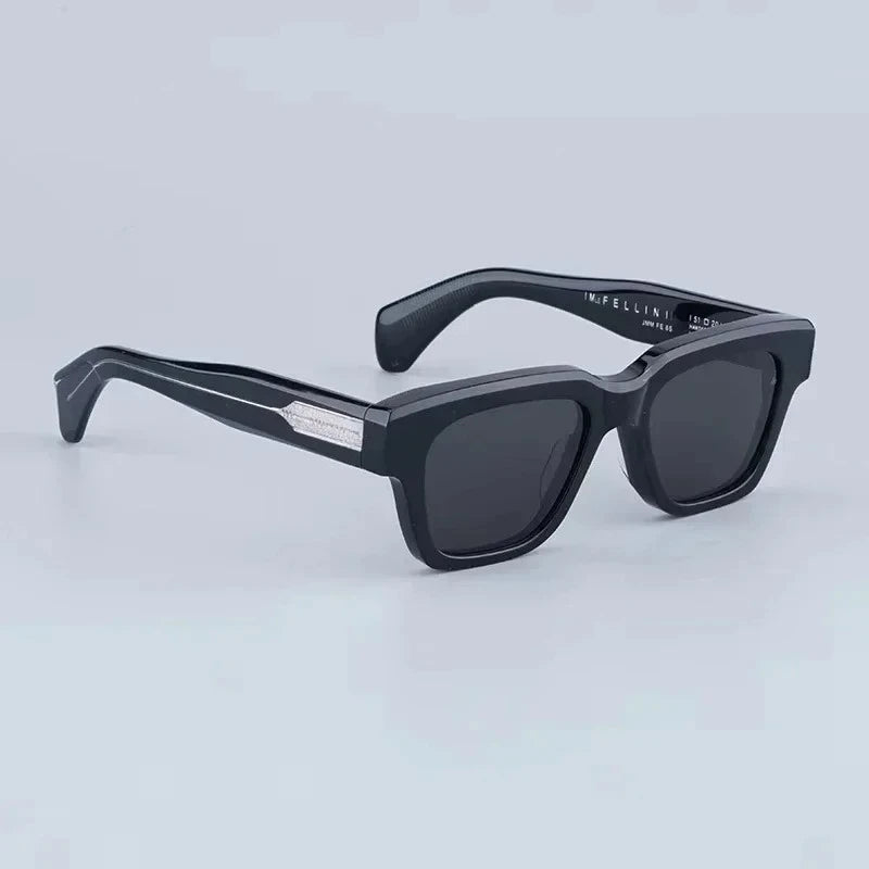 JMM Fellini Sunglasses Square High Quality High Street Punk Uv400 Men and Women Eyeglasses for Optical Prescripiton with Case