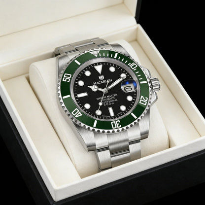 MACARLON Design New 41mm Mechanical Watch for Men Sapphire Glass Luminous Stainless Steel Waterproof China NH35 Automatic Watch TOP