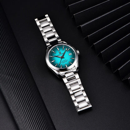 Reloj de lujo para hombre PAGANI DESIGN – Modelo automático mecánico (calibre 8215), de acero inoxidable, hermético, con indicador de fecha y agujas luminiscentes