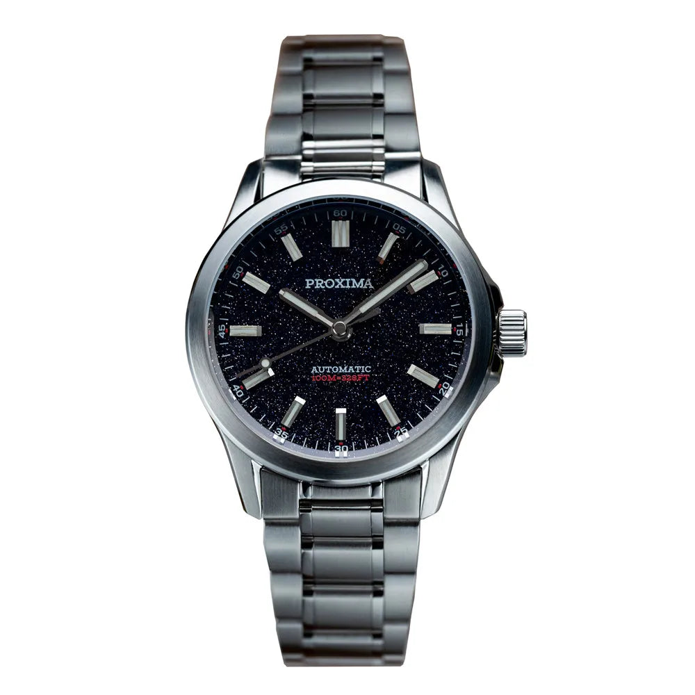 PX1746 New Mens Mechanical Watches Aventurine Dial 100M Waterproof Clock Sapphire Glass Automatic Men Watch Relogio Masculino