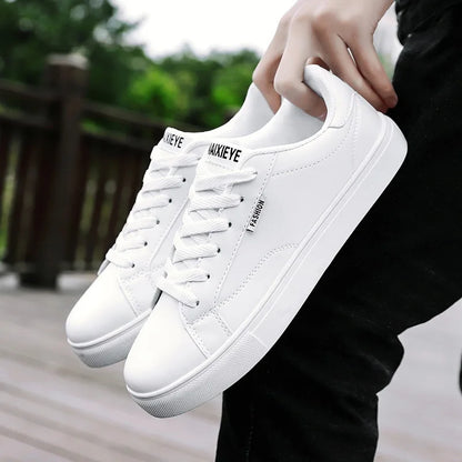 Men's Casual Skateboarding Shoes White Outdoor Leisure Sneakers Breathable Walking Shoes Flat Shoes Chaussure Homme 39-48