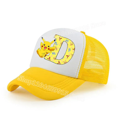 Pokemon Pikachu Baseball Cap Cartoon Anime Popular Letters Print Kids Hat Summer Athleisure Adjustable Parent-child Hats Gift