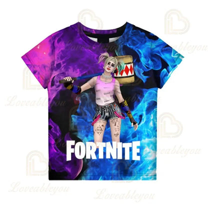 Παιδικό T-shirt Fortnite Victory Game 3D, ρούχο για μωρά, στυλ Harajuku, χαριτωμένο μπλουζάκι Battle Royale Hero για αγόρια και κορίτσια