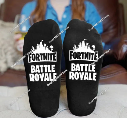 FORTNITE Sports Socks Summer Black White Breathable Low Cut Socks No Show Cotton Soft Athletic Casual Short Socks
