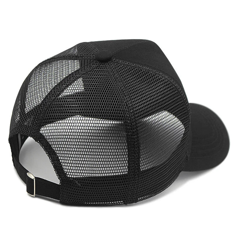 Felnőtt nyári pamut trucker sapka, női hálós napellenző sapka, nagy méretű sapka, férfi plusz méretű baseball sapka, 55–60 cm, 60–65 cm