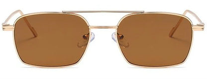NEW Sun Glasses Unisex Double Beam Anti-UV Spectacles Personality Eyeglasses Simplity Ornamental Alloy Frame Sunglasses