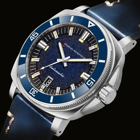 Vostok Amphibia Automatic Watches Men Mechanical NH35  Sapphire Steel Luxury Big Case Timepieces Clock Male Branded Hour Uhr