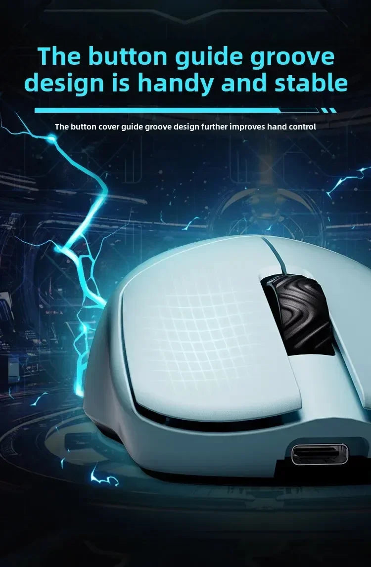 Mouse gaming wireless SCYROX V6 neporos, esports, 40g, 750IPS, cu receptor 8k, răspuns rapid, 3950, calitate superioară, 8KHz