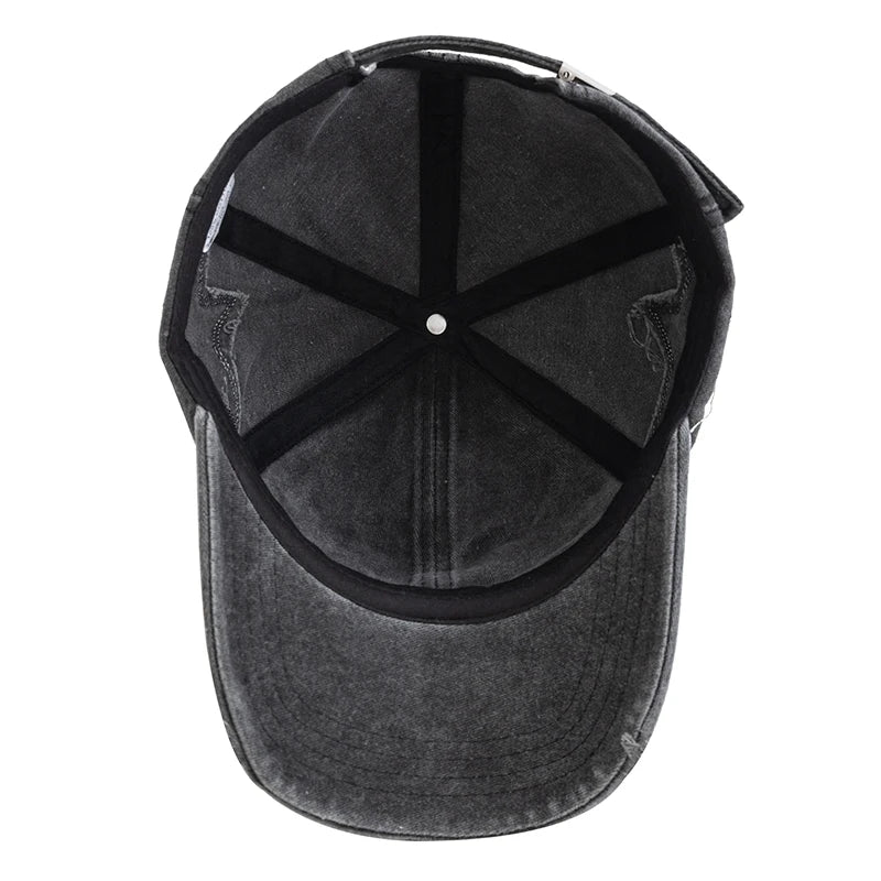 Casquette de baseball en coton délavé pour femme, motif étoile à cinq branches, style urbain « Dad Hat »