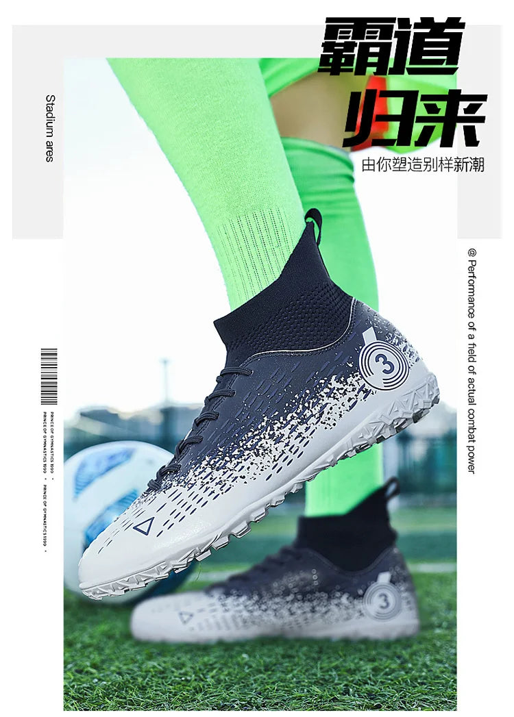 Teenage Adult Football Shoes New Fashion Large Size Sneakers Outdoor Professional Competition Training Football Footwear 31-48