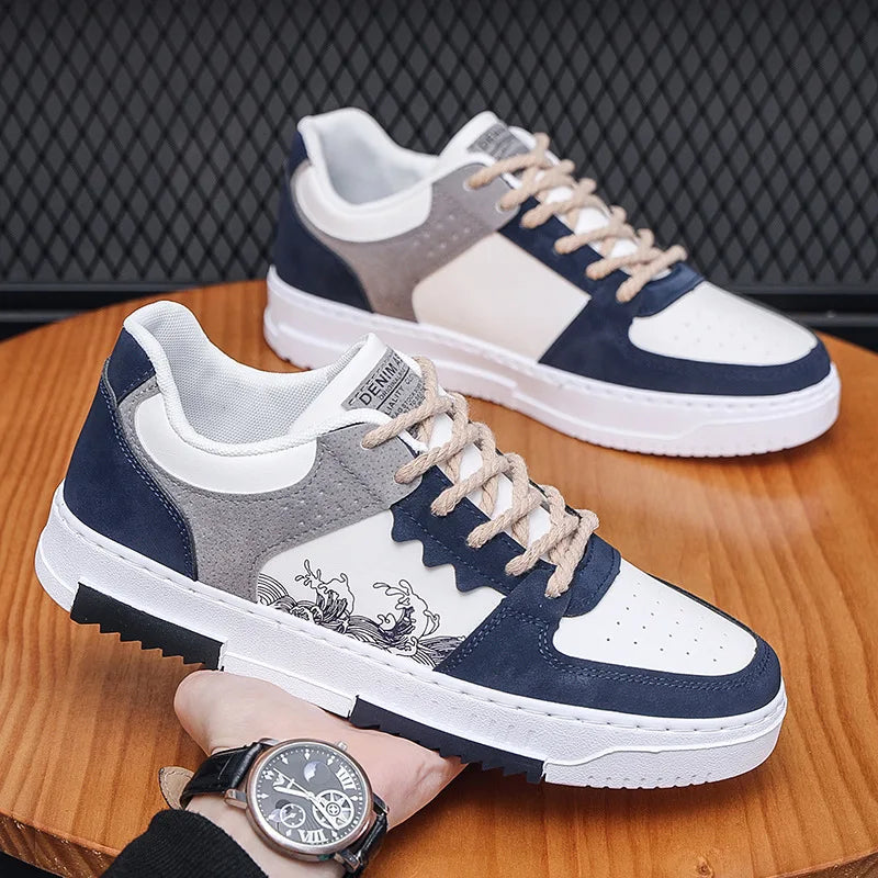 Νέα φθινοπωρινά ανδρικά casual παπούτσια εξωτερικού χώρου, διαπνέοντα φλατ παπούτσια μόδας, δετά sneakers για άνδρες, άνετα και μοντέρνα αθλητικά παπούτσια