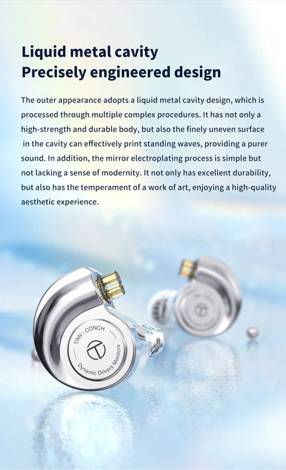Monitores intraaurales TRN Conch Lucky Bag – Auriculares HiFi con cable, dinámica de diamante DLC y filtros de boquilla de afinación para Xiaomi
