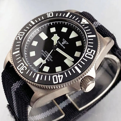 Titanium Case Tandorio 42mm Retro FXD NH35 PT5000 Mechanical Men Watch Sapphire 200M Diver Watches Luminous Montres hommes