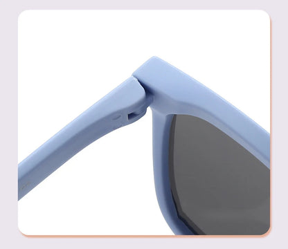 Children's Sunglasses Large Frame Fashionable Sunshade Anti-ultraviolet Silicone Polarized Children's Glasses 23048 23048