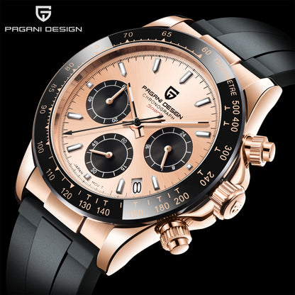 2026 New PAGANI DESIGN PD-1664 Meteorite Dial Fashion Men Quartz Wristwatches 100M Sapphire Glass Chronograph relogio masculino